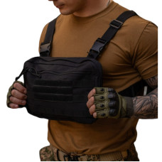 Сумка нагрудна тактична розвантажувальна Silver knigh ARMOUR 004 35х18х10см 6,5л чорний