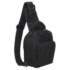 Сумка тактична Silver Knight 8025 Paracord II розмір 25x10x19см 5л Чорний