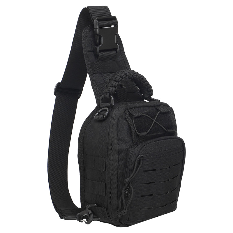 Сумка тактична Silver Knight 8025 Paracord II розмір 25x10x19см 5л Чорний