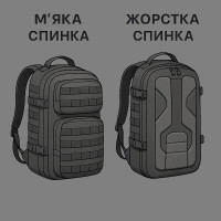 М’яка та жорстка спинка в тактичному рюкзаку: що обрати?
